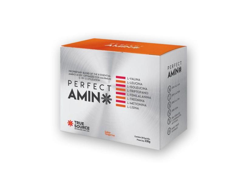Perfect Amino 30 Sachês Aminoacidos Essenciais Em Pó Tangerina 330g True Source Com O Melhor 0179