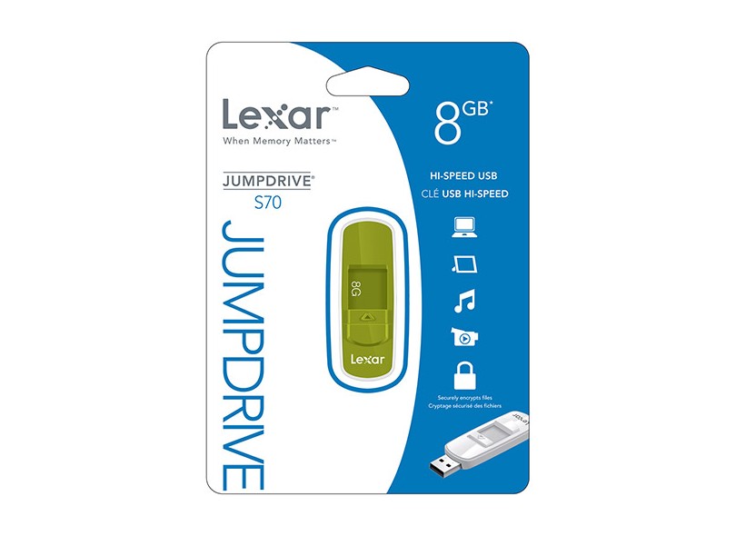 Pen Drive Lexar JumpDrive 8GB USB 2.0 S70