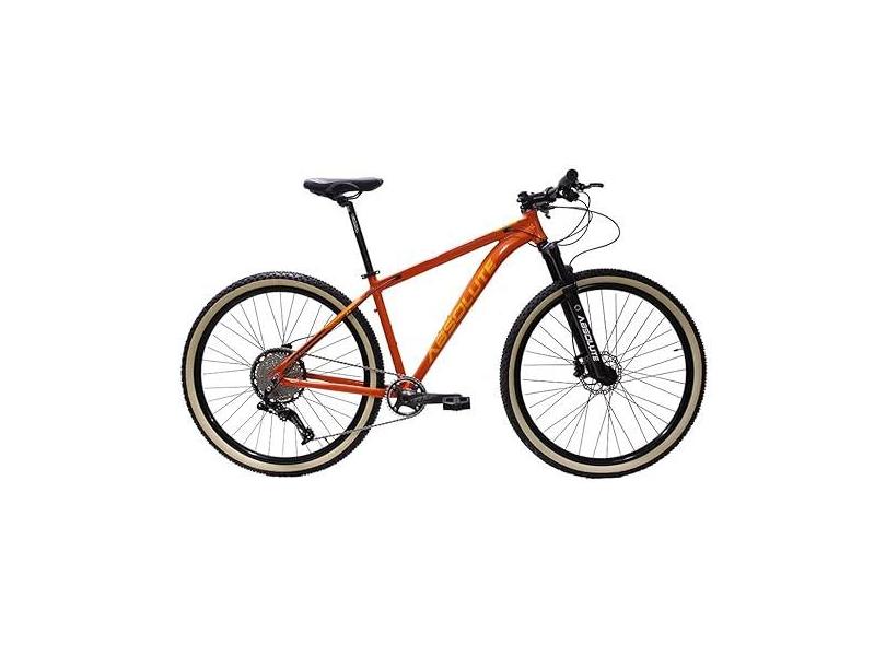 Bicicleta Aro 29 Bike Mtb Absolute Nero IV 12 Marchas Suspensão Com Trava (Laranja, 19)