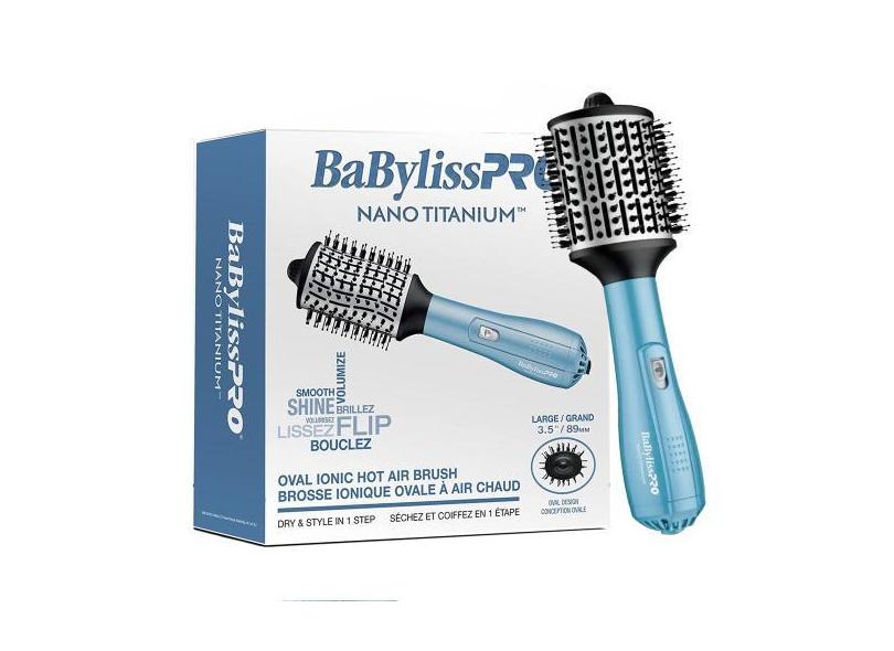 Escova Secadora BaByliss PRO Hot Air Nano Titanium 89mm, 220V