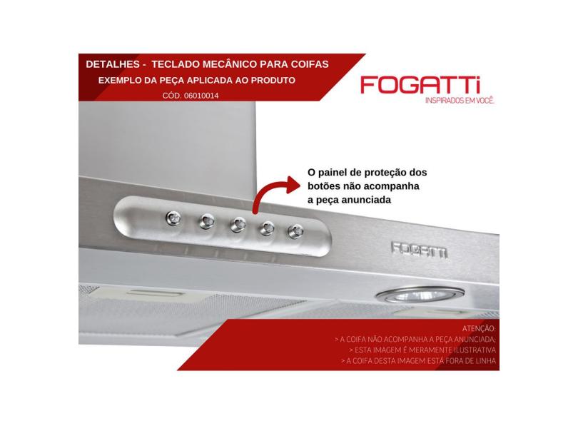 Teclado Mecânico para Coifas Fogatti com Modelo Easy Mechanic