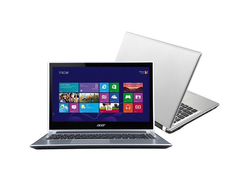 Notebook Acer Aspire Intel Core i7 3517U 3ª Geração 8 GB 1 TB LED 15,6" Touchscreen Windows 8 V5-571PG-9818