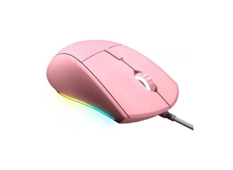 Mouse Gamer Cougar Minos xt rgb 6 Botões Rosa 4000DPI
