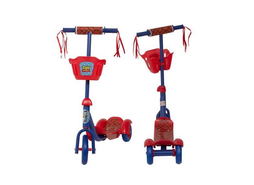 Patinete Infantil Masculino Azul Toy Story Cestinha Regulável - Toys 2