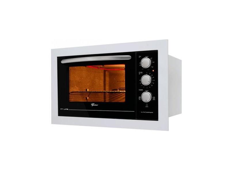 Forno Elétrico De Embutir Fischer 48 Litros, Fit Line, Branc Fit Line