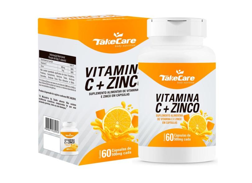 VITAMINA C 400MG COM ZINCO 7MG 60 CAPS IMUNIDADE - TAKE CARE 