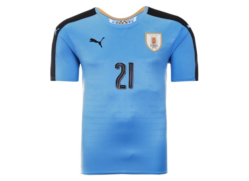 Camisa Torcedor Uruguai I 2016 com Número Puma