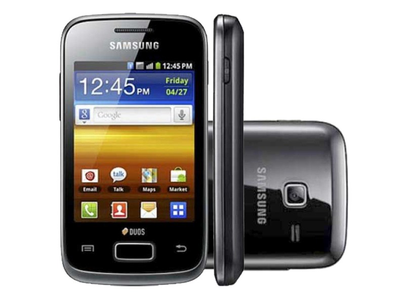 Smartphone Samsung Galaxy Y Duos S6102 Câmera 3,2 MP 2 Chips Android 2.3 (Gingerbread) Wi-Fi 3G