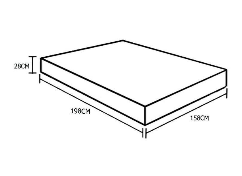 Colchão Queen Size Molas Ensacadas/Pocket SP Móveis 158 x 28 x 198 cm
