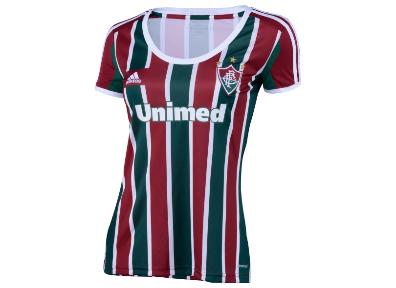 Camisa Jogo Feminina Fluminense I 2013 sem Número Adidas