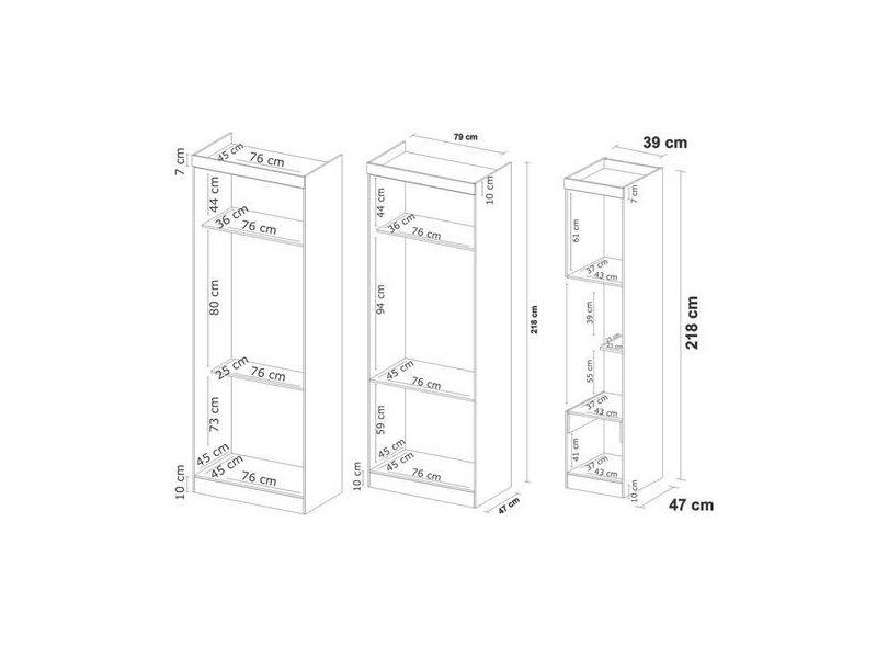 Guarda-Roupa Casal 8 Portas 3 Gavetas Modena CP3 Demóbile