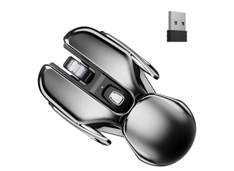 Mouse de Metal Sem Fio para Computador - 4 Botões