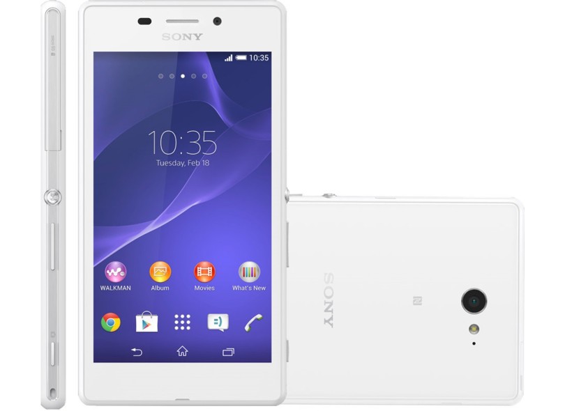 Smartphone Sony Xperia M2 Aqua D2403 Câmera 8,0 MP 8GB Android 4.4 (Kit Kat) Wi-Fi 3G 4G