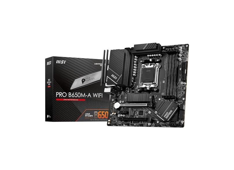 Placa Mãe MSI PRO B650M-A AMD AMR5 DDR5 mATX