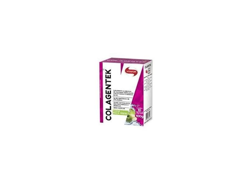 Colagentek Colágeno Vitamina Maçã Verde 10G Vitafor 10 Sachê