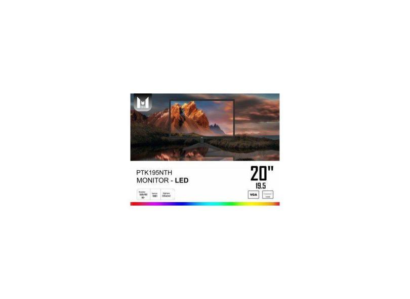 Monitor LED Tek PTK195NTH 20 Polegadas com Conexões vga e hdmi - Preta