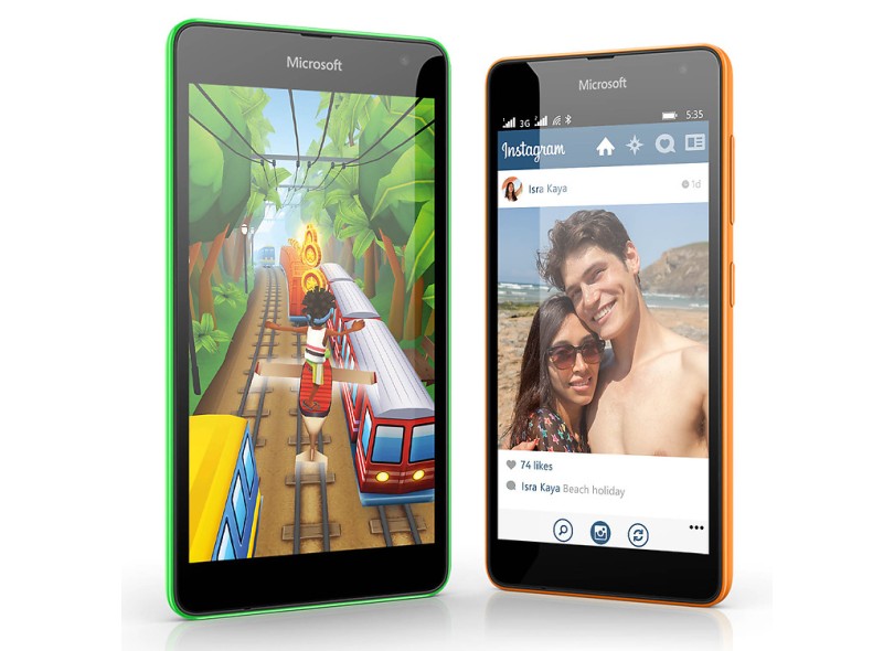 Smartphone Microsoft Lumia 535 2 Chips 8GB Windows Phone 8.1