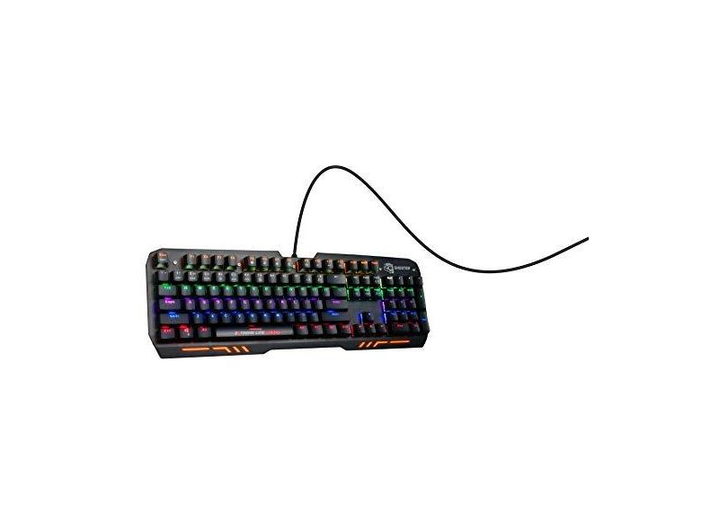 Teclado Gamer Mecâmico Shooter LED 7 Cores Cabo 1,5 ELG TGMS