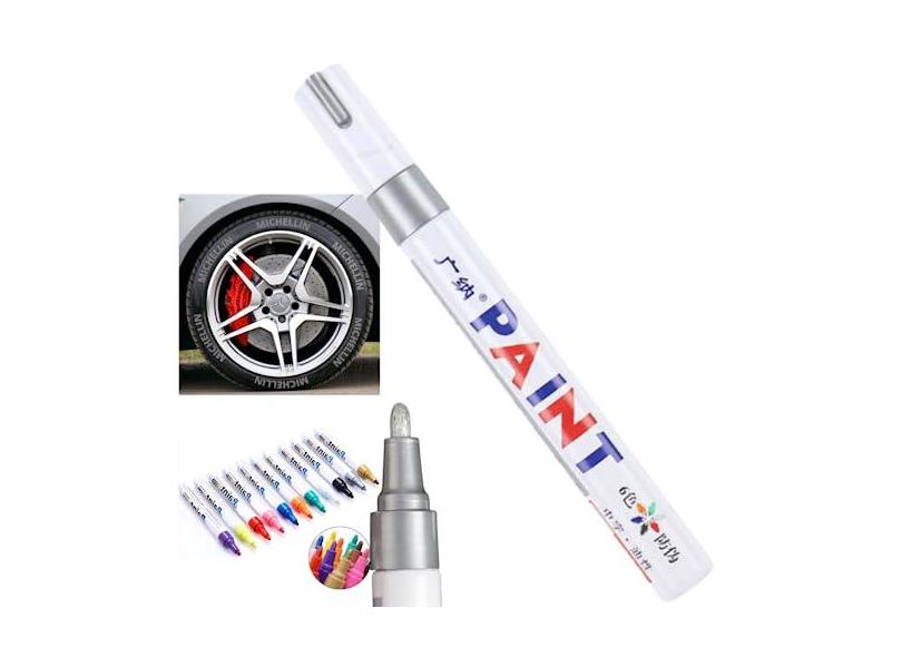 Caneta Reparadora Tira Risco Automóveis Carro Moto Caminhões Pintar e Retocar Pneu Azulejo e Tênis Uso Escolar Marca Texto