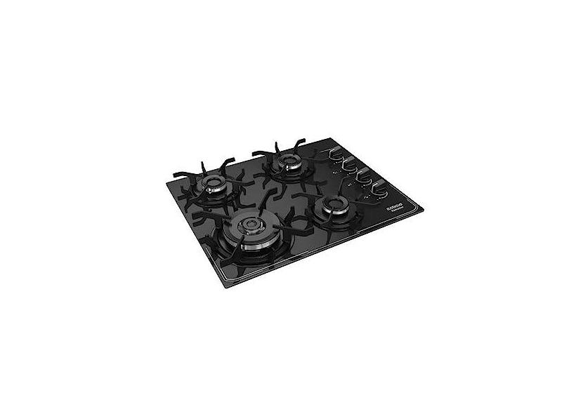 Cooktop 4 Bocas a Gás Itatiaia Itamaster com Tripla Chama e Acendimento Superautomático Preto Bivolt
