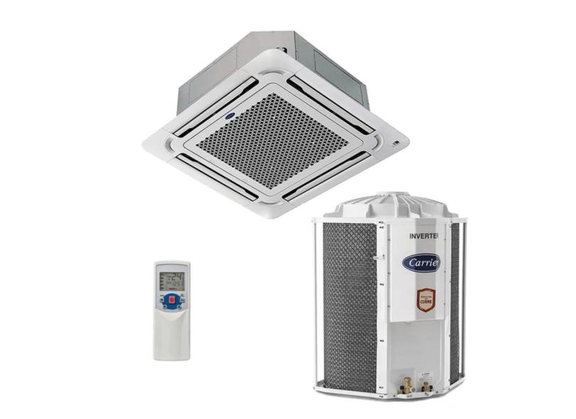 Ar Condicionado Cassete Carrier Inverter 60000 Btus Quente e Frio 220v R-32 Wi-Fi