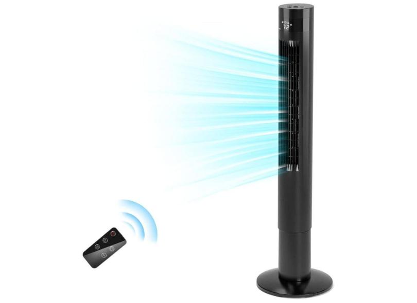 Ventilador de Torre com Controle Remoto, Temporizador de 12H e 3 Velocidades, 110V, Antarctic Star, Preto