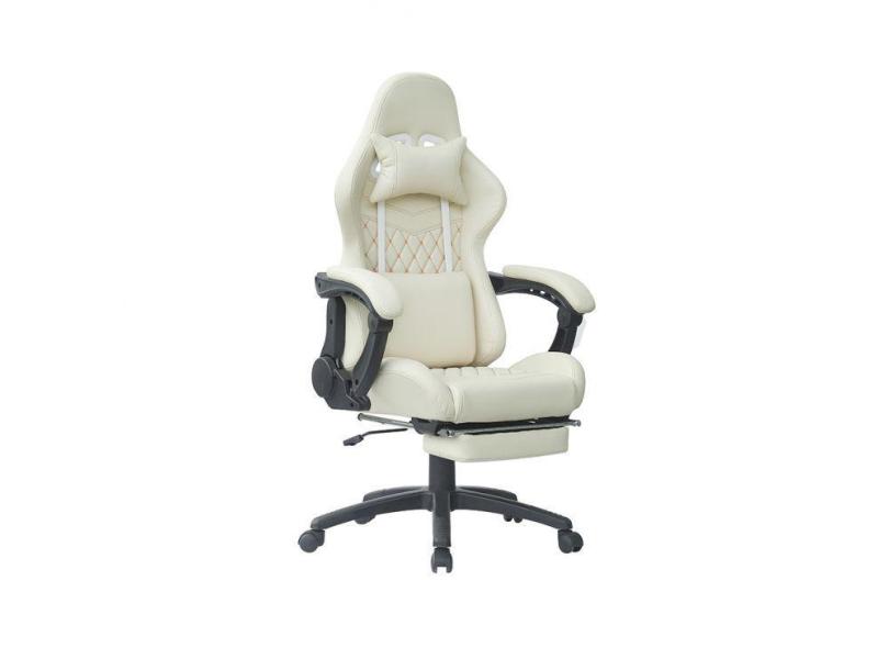 Cadeira Gamer Creed Creme e Laranja