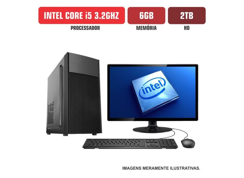 Computador Flex Computer Intel Core i5 6Gb HD 2Tb Monitor 19"