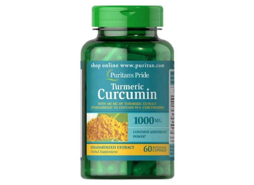 Turmeric Curcumin (Cúrcuma), 1000mg, 60 Cápsulas, Puritan`s Pride com o ...