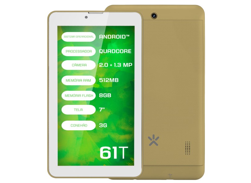 Tablet Mirage 3G 8.0 GB LCD 7 " Android 4.4 (Kit Kat) 61T