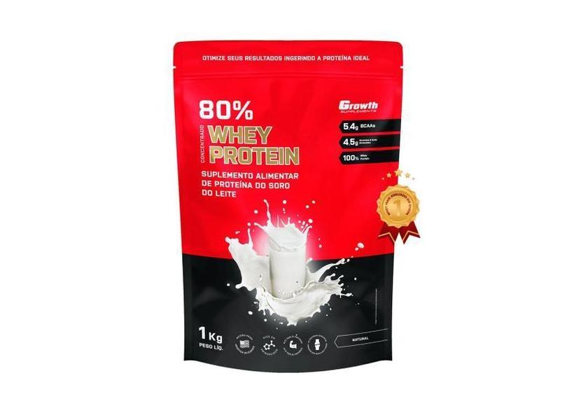 Whey Protein 80% Concentrado 1Kg Growth Supplements