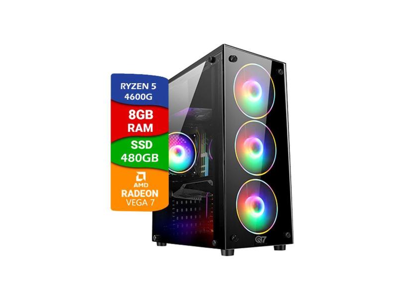 Pc Gamer Ryzen 5 4600g Vega 7 8gb Ddr4 SSD 480GB 500w e Wifi