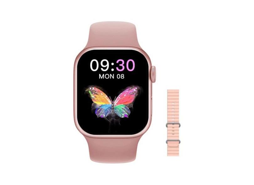 Relógio Smartwatch Faz E Recebe Ligações S28 Pro Rosa Envio Imediato D