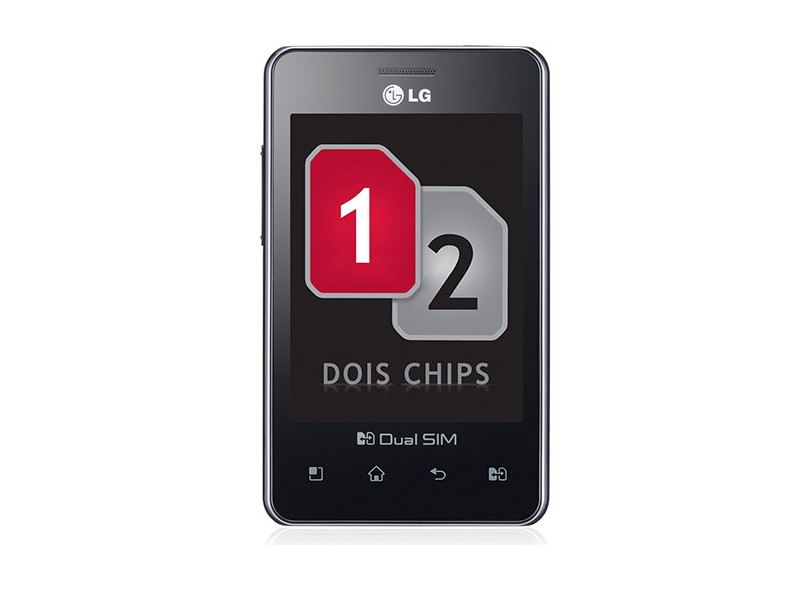 Smartphone LG Optimus L3 Dual E405 Câmera 3,2 MP Desbloqueado 2 Chips 2 GB Android 2.3 (Gingerbread) 3G Wi-Fi