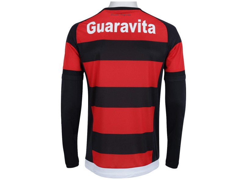 Camisa Torcedor Flamengo I 2015 Manga Longa sem Número Adidas