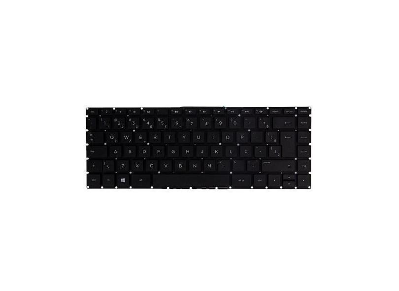 Teclado para Notebook bringIT compatível com HP 240-G4 ABNT2, Preto