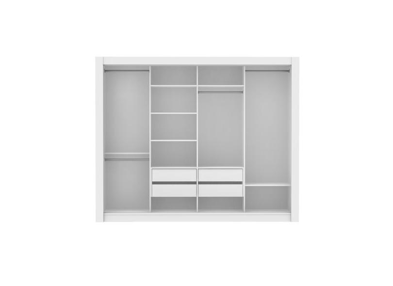 Guarda-Roupas Casal 4 Portas 4 Gavetas com Espelho Montana 4E Madesa