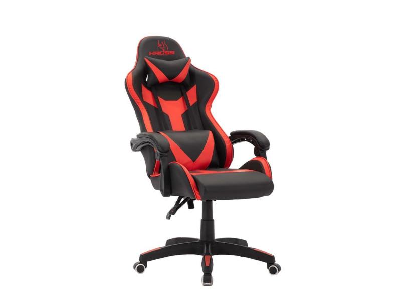 Cadeira Gamer Kross Racing Preta E Vermelho Ke-Gc300