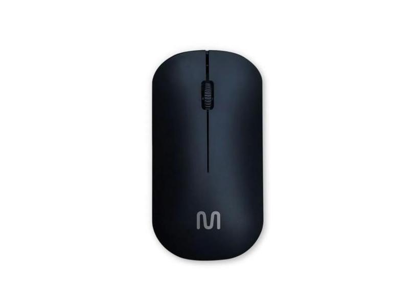 Mouse sem Fio Design Slim 1200 Dpi 3 Botões Ms100 USB Multi Mo307