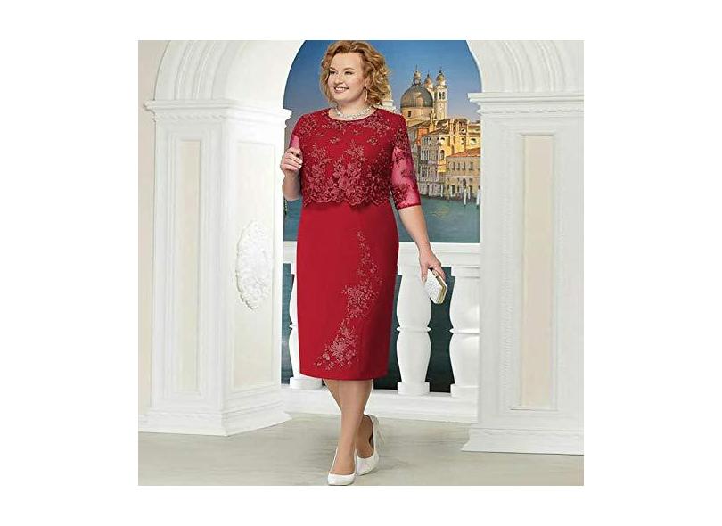 Vestido de renda no deals joelho