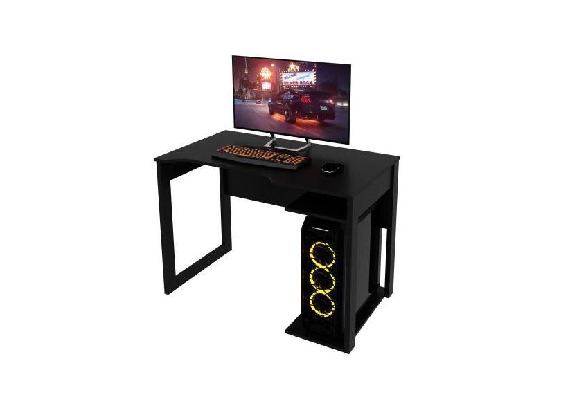 Mesa Gamer Com Espaço Para Gabinete Me4161 Tecnomobili Preta