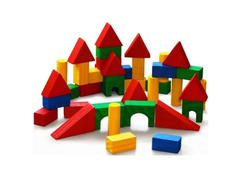 Multi Blocks Colorido 50 Peças de Madeira - Xalingo 5282.1 com o Melhor ...