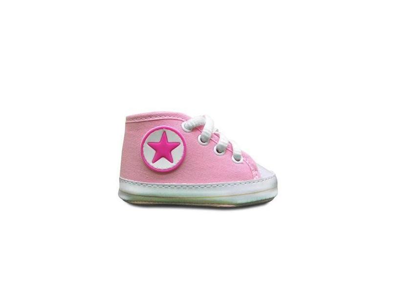 Baby sapatinho tênis para bebês rosa atacado revenda barato m - babyco