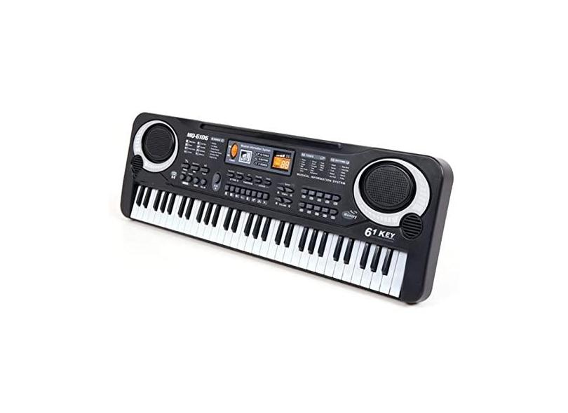 AiggeRVSD Placa de teclado eletrônico de música digital com 61 teclas, órgão de piano elétrico, teclado eletrônico