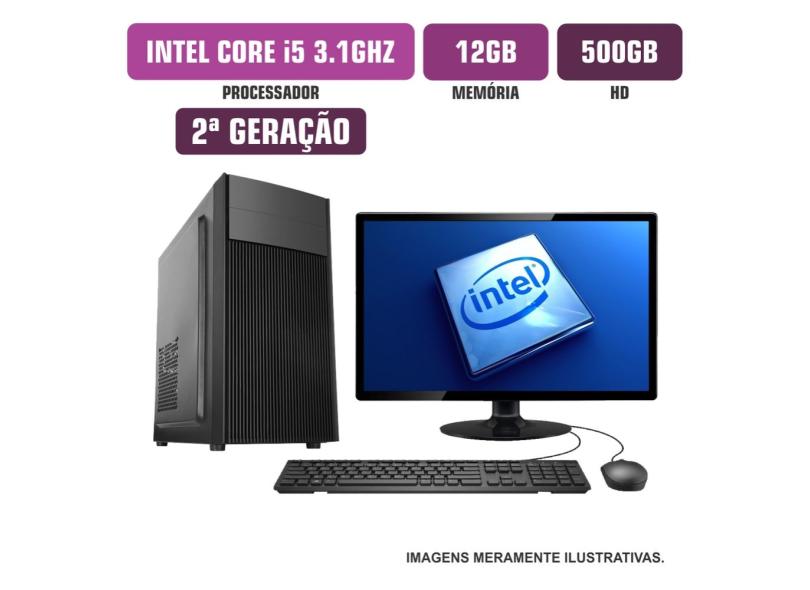 Computador Flex Computer Intel Core I5-2400S 12GB HD 500Gb Monitor 15"