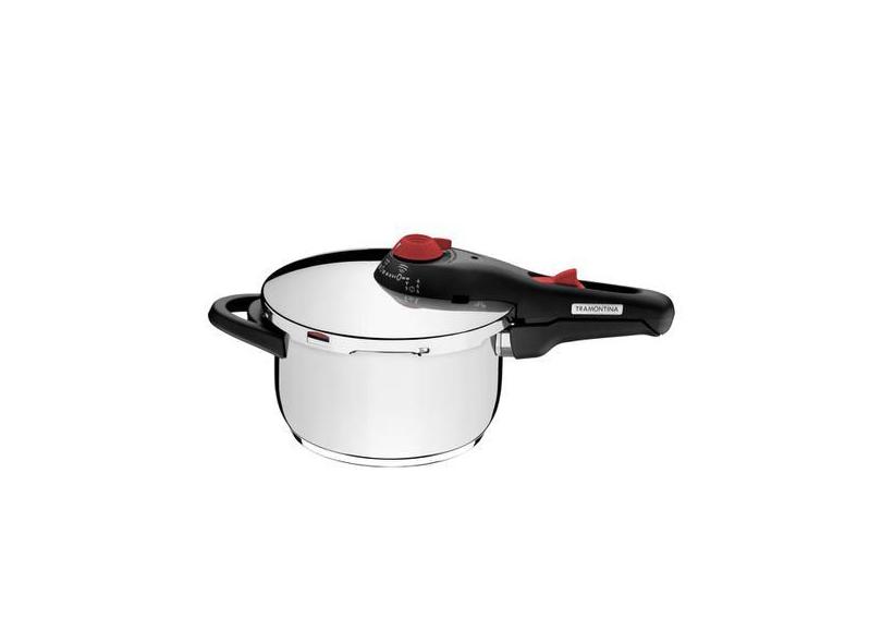 Panela De Pressão Tramontina Solar Em Aço Inox 22 Cm 4,5 L