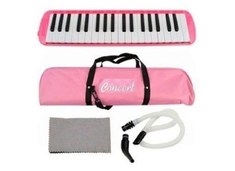 Escaleta 32 Teclas Rosa Com Bag E Bocal Concert 2 Bocais