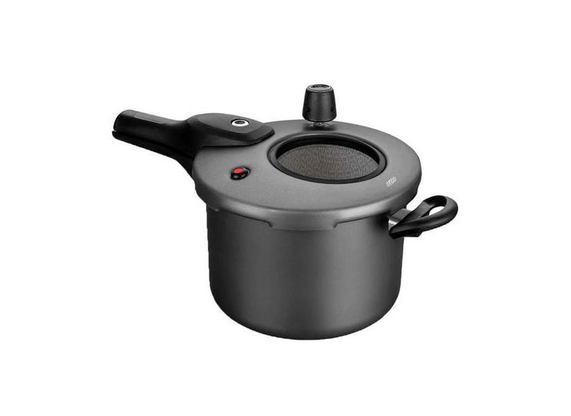 Panela De Pressão Com Visor 4,5L Mta Alumínio Fechamento Externo Grafi