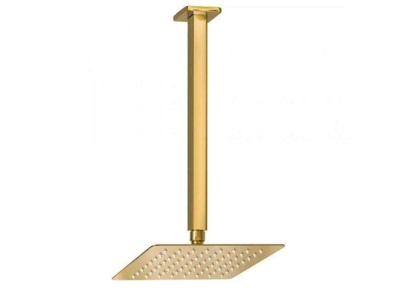 Chuveiro Ducha Slim Quadrado De Teto 20x20cm Dourado Belcca - Cdt01-dr