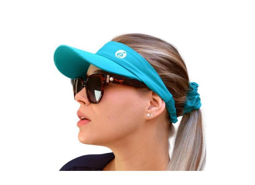 Kit Viseira + Scrunchie Praia Piscina Vôlei Beach Tênis para atividade